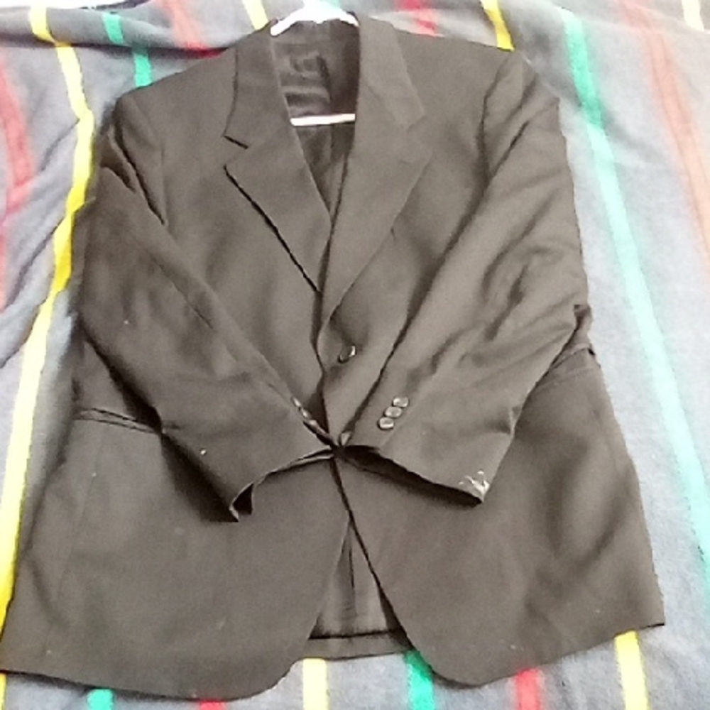Classic Black Men's Blazer Made In Italy Sadrus Mens Fashion Size 42 L